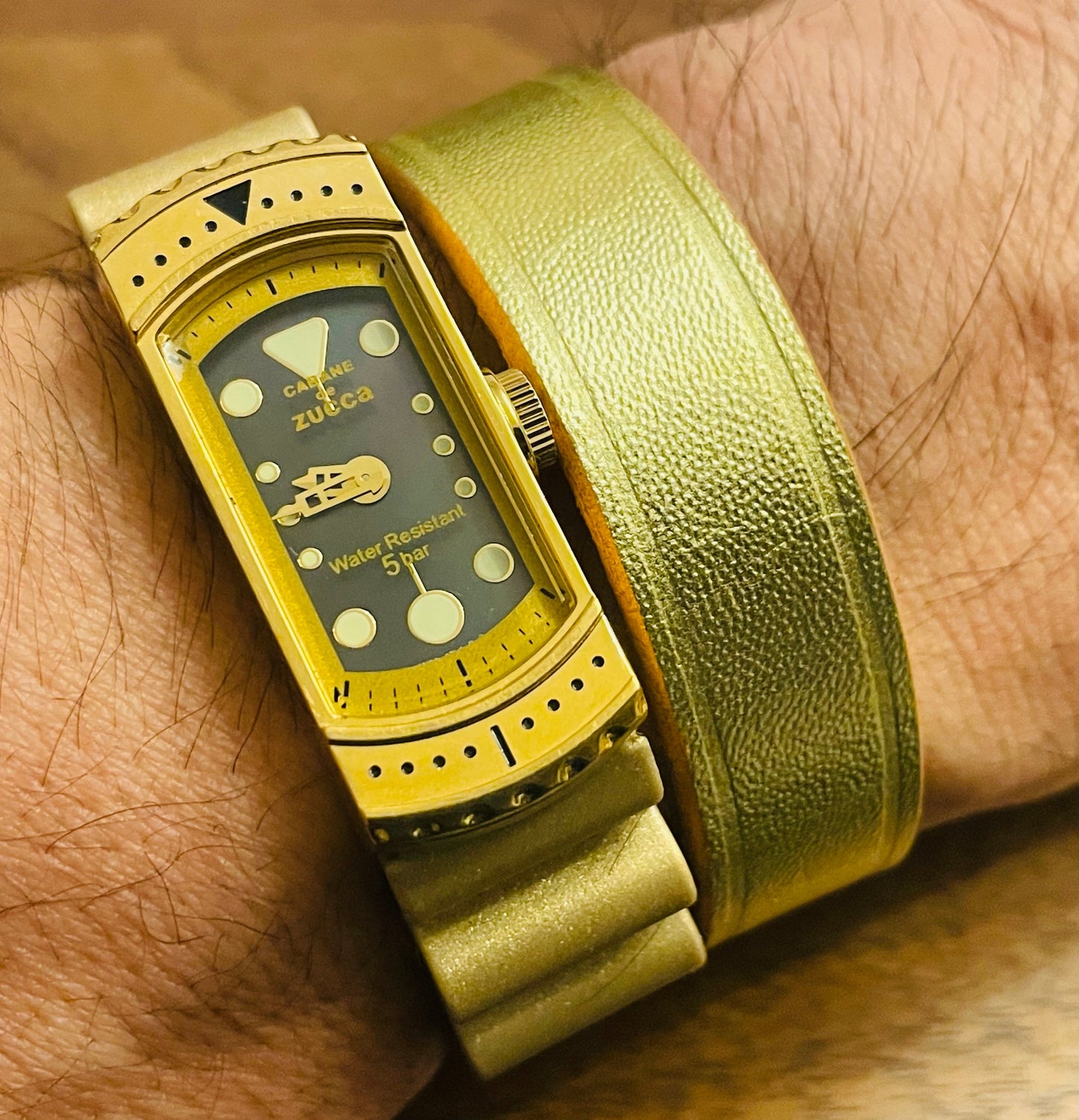 Very rare vintage zucca leather bracelet_1