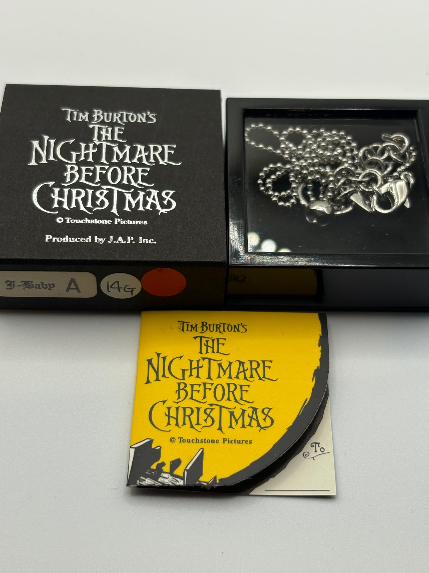 Super rare vintage JAP Studio nightmare before christmas silver 925 necklace