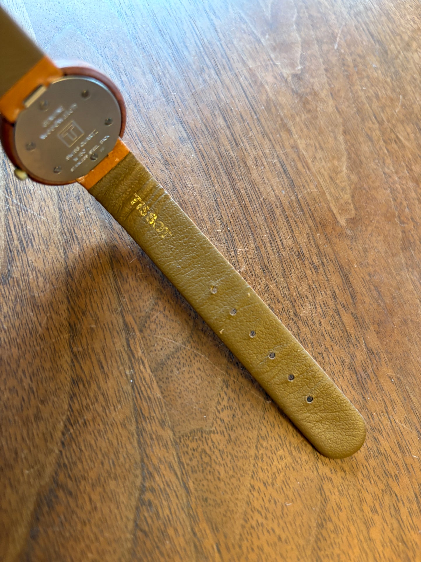 Vintage super rare tissot wood watch