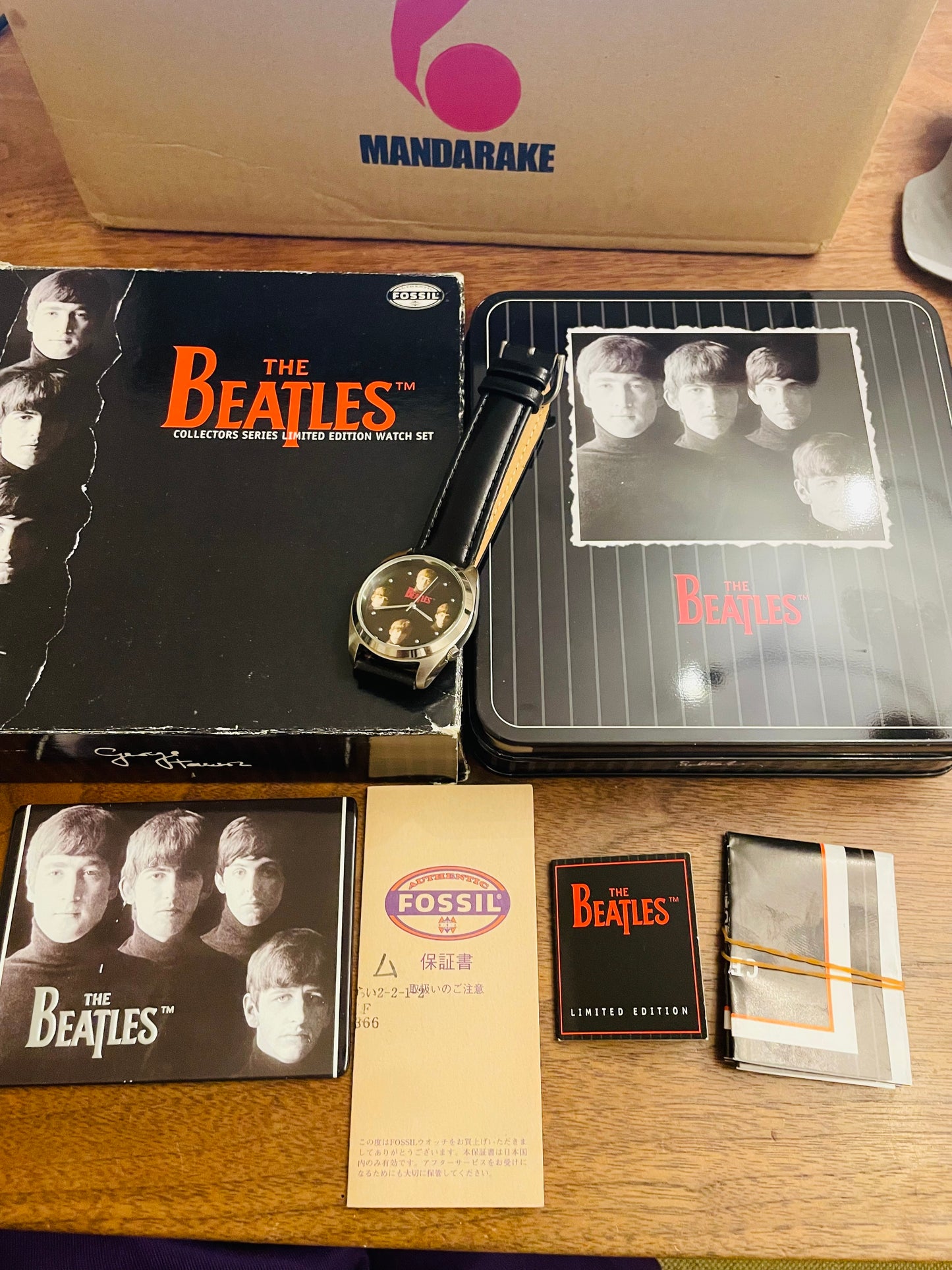 90s vintage very very rare fossil×BEATLES