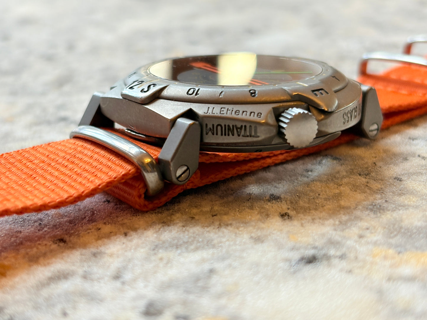 ultra special rare 1989s limited 1500 Yema Bipole Duopoly Trans-Antarctic Titanium Quartz Watch