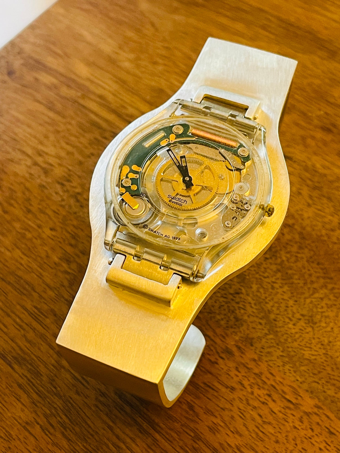 Special rare original silver bangle　vintage v  swatch