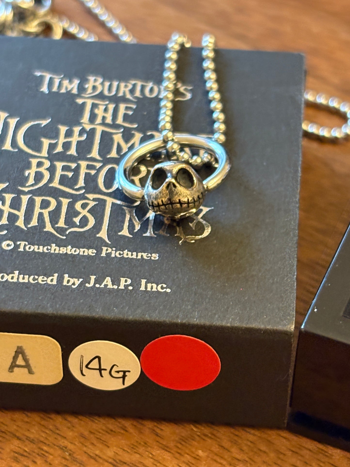 super rare vintage  JAP Studio nightmare before christmas  silver  925    necklace