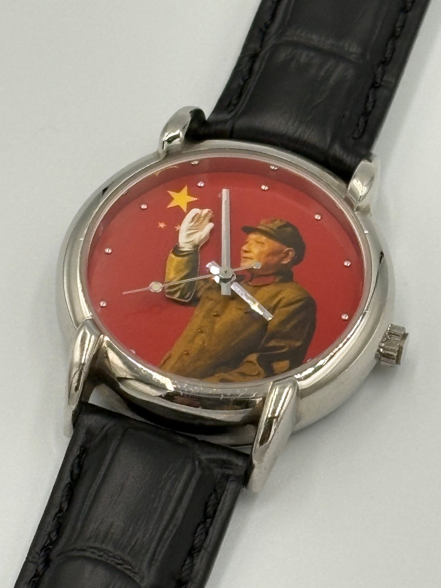 2 Very rare watch Deng Xiaoping waving watch　 Shanghai Tang  Mao Zedong