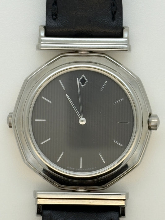 Super ultra rare Seiko 80s Black Diamond Reversible Watch  vintage V400-1220