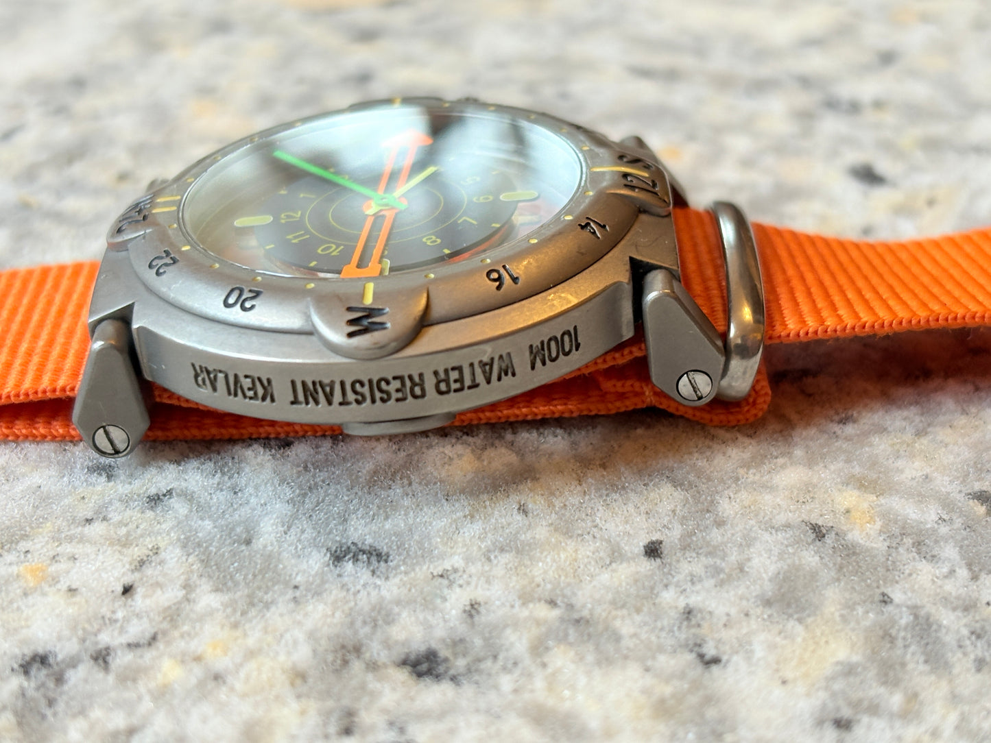 ultra special rare 1989s limited 1500 Yema Bipole Duopoly Trans-Antarctic Titanium Quartz Watch