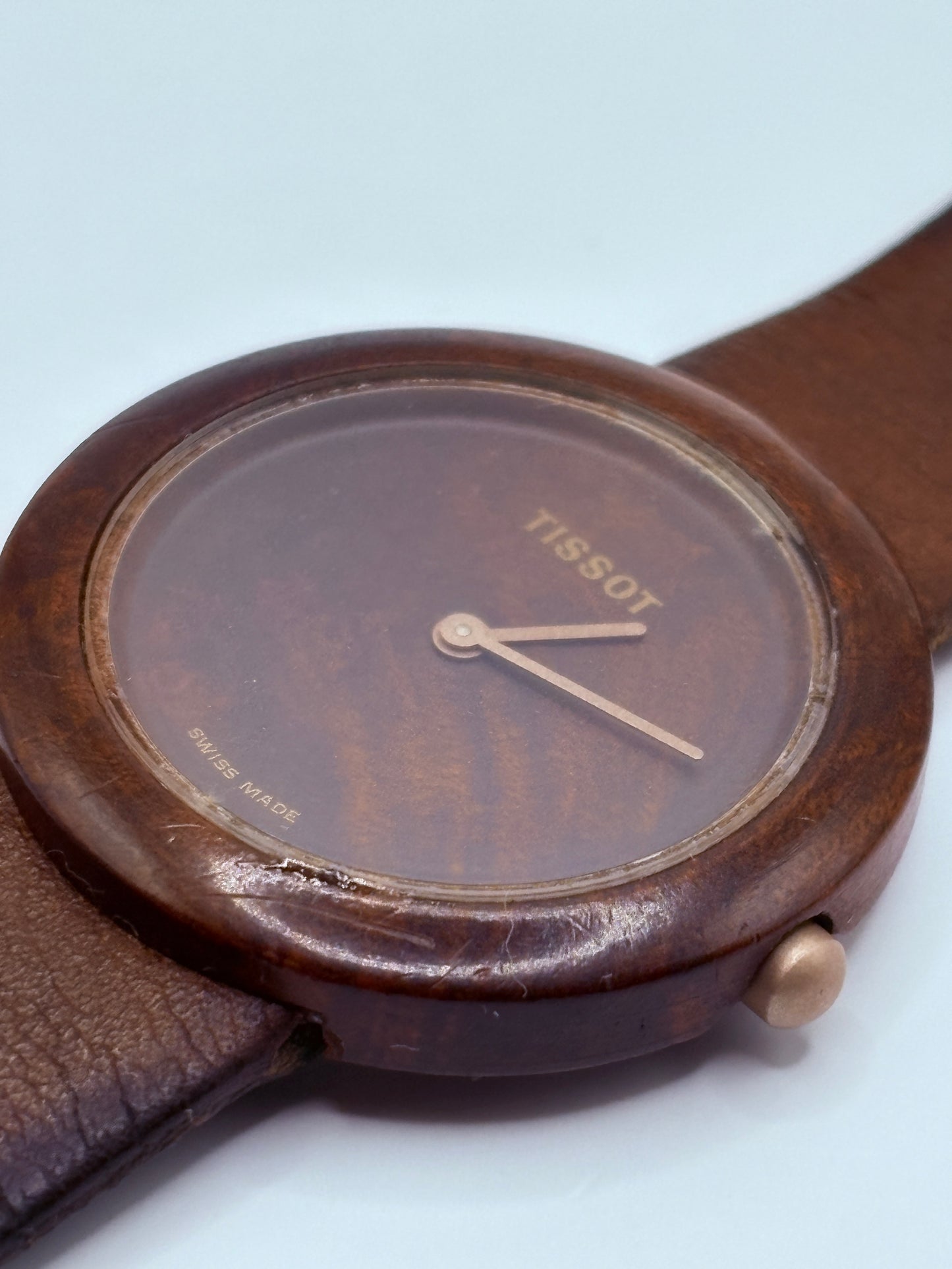 Super rare vintage　 tissot wood watch　