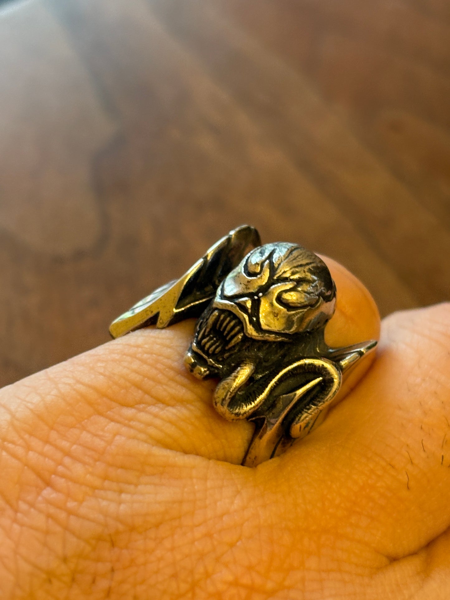 super rare vintage  JAP Studio  spiderman Venom silver  925 ring