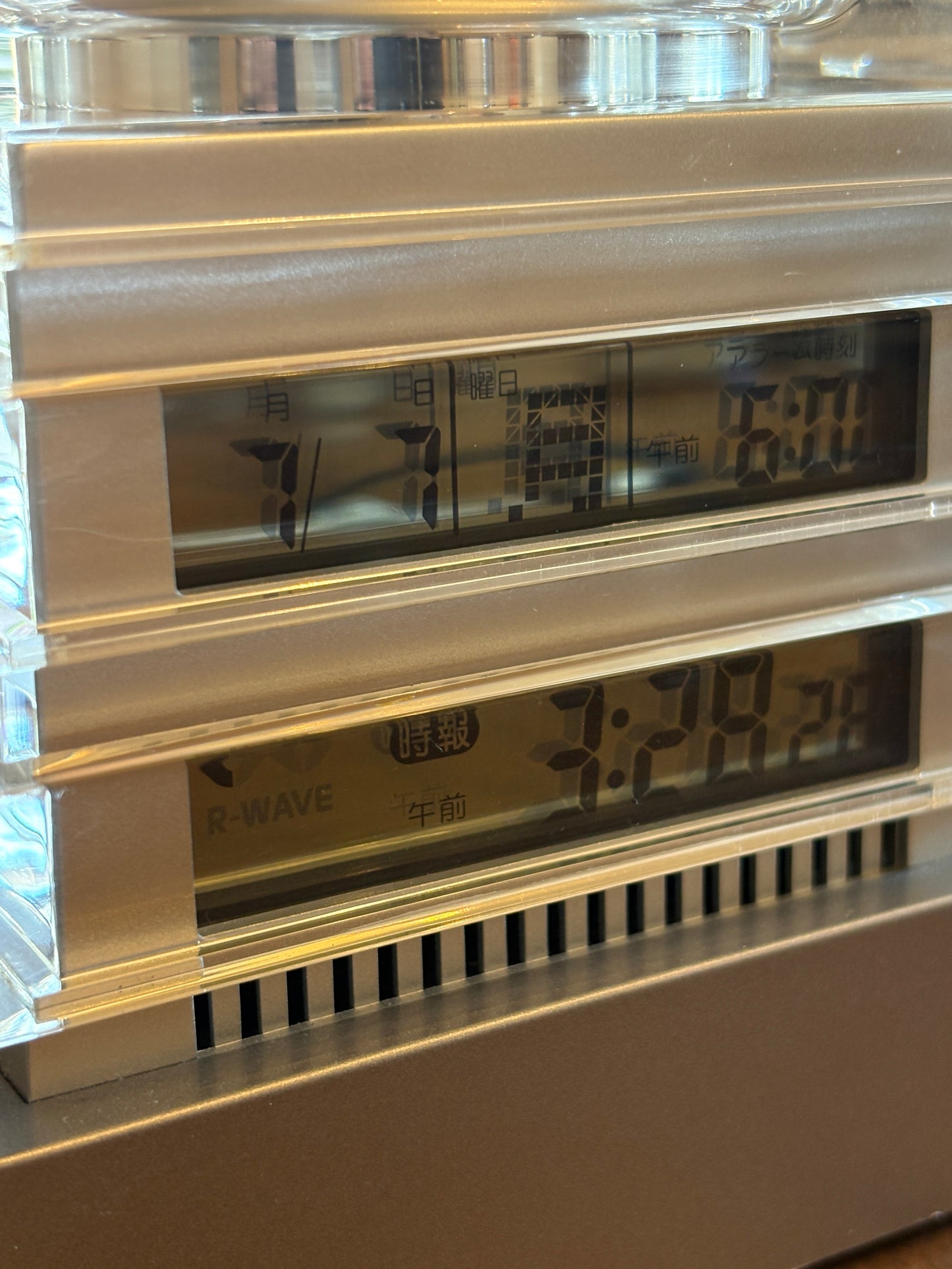 super rare 00s　 seiko skeleton voice clock