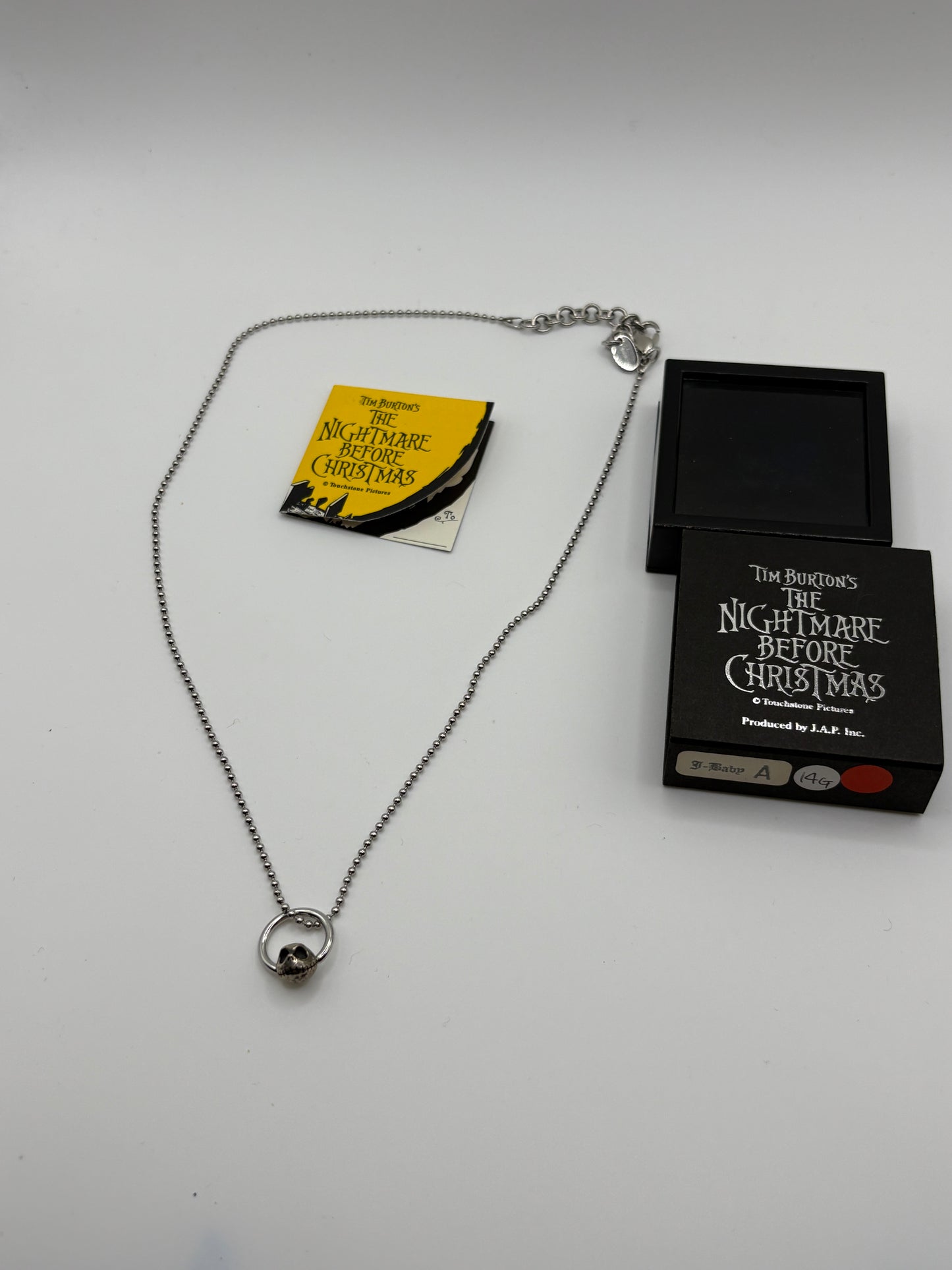 Super rare vintage  JAP Studio nightmare before christmas  silver  925    necklace