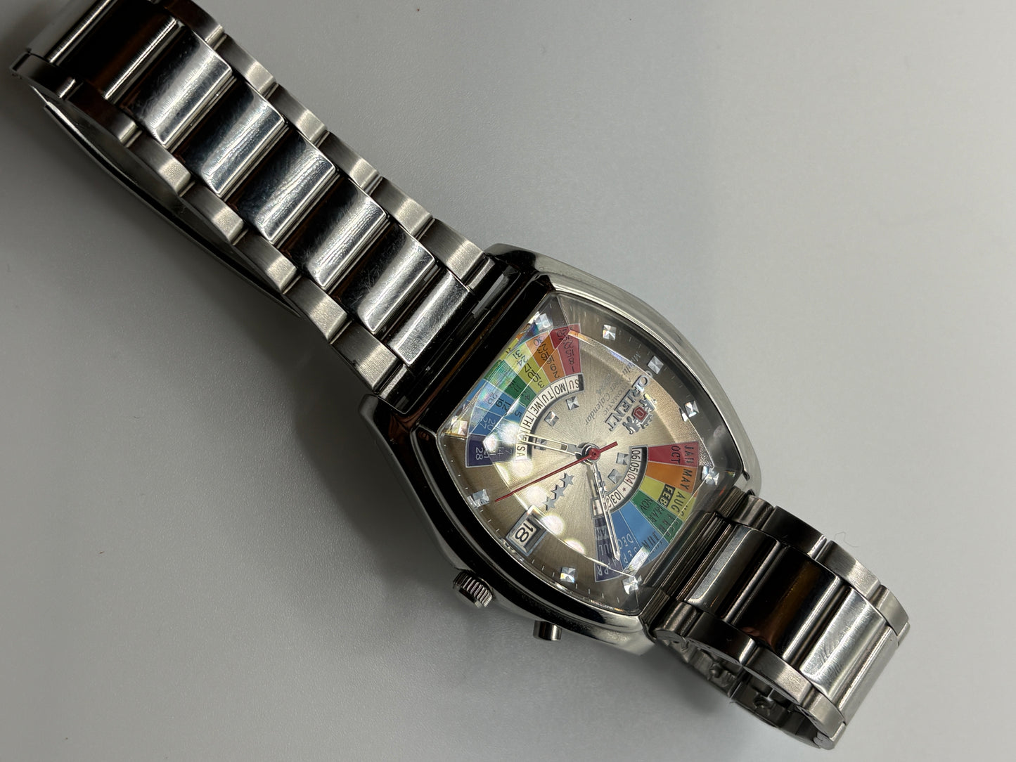 Super rare Vintage ORIENT Multi-Year Calendar Rainbow Dial Automatic