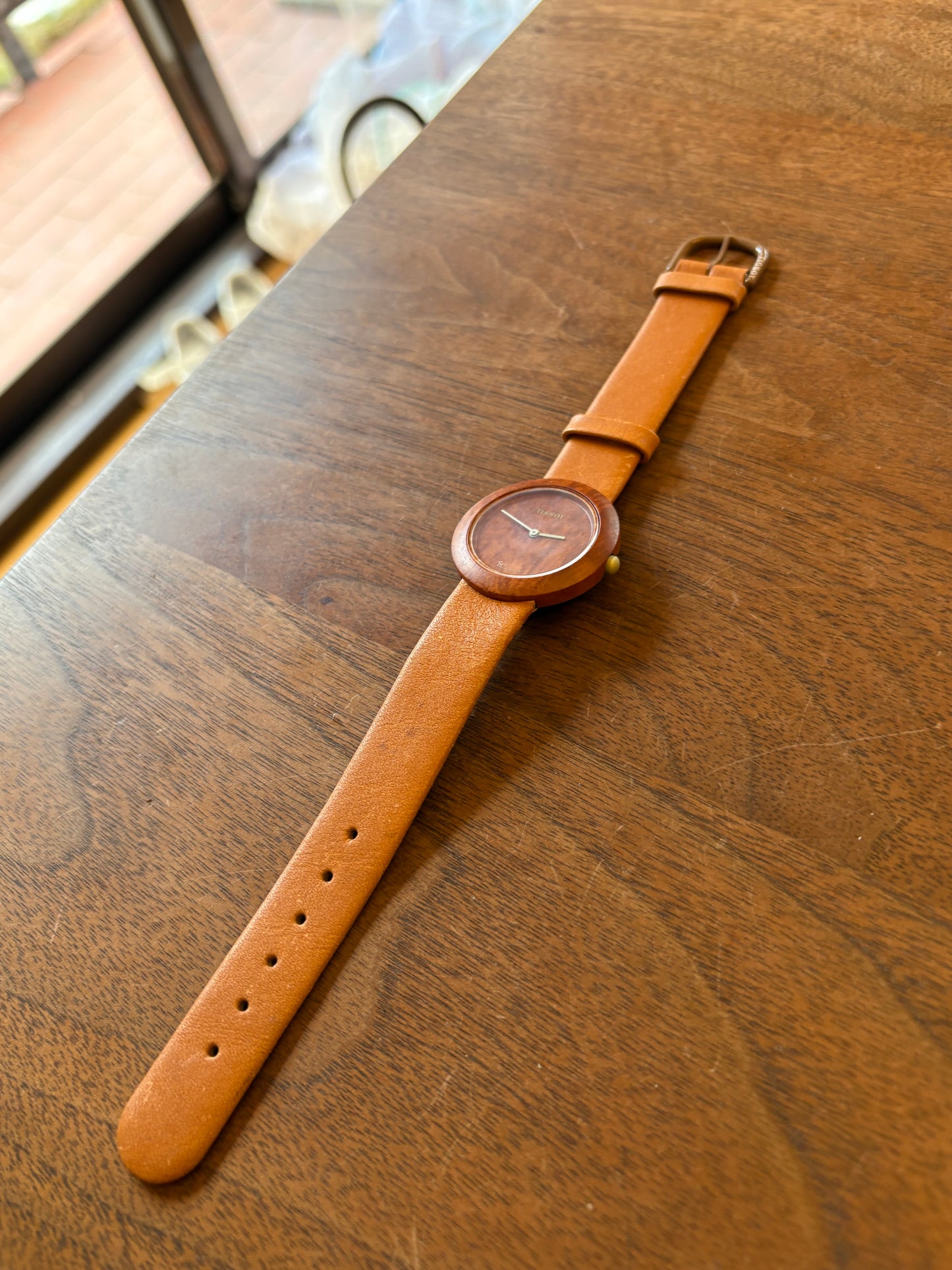 Vintage　super rare tissot wood watch