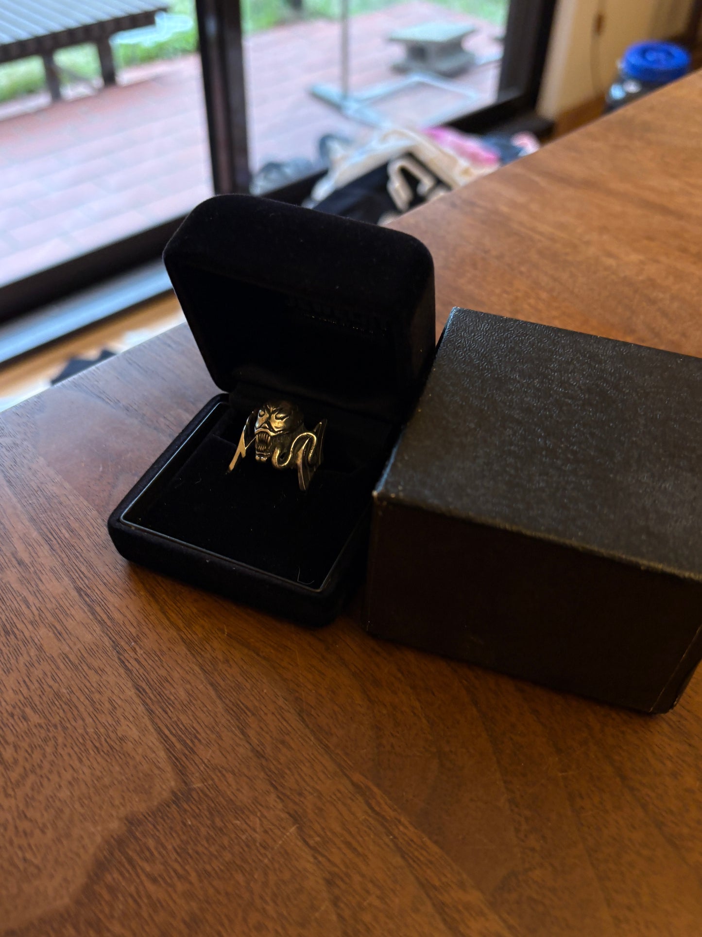 super rare vintage  JAP Studio  spiderman Venom silver  925 ring