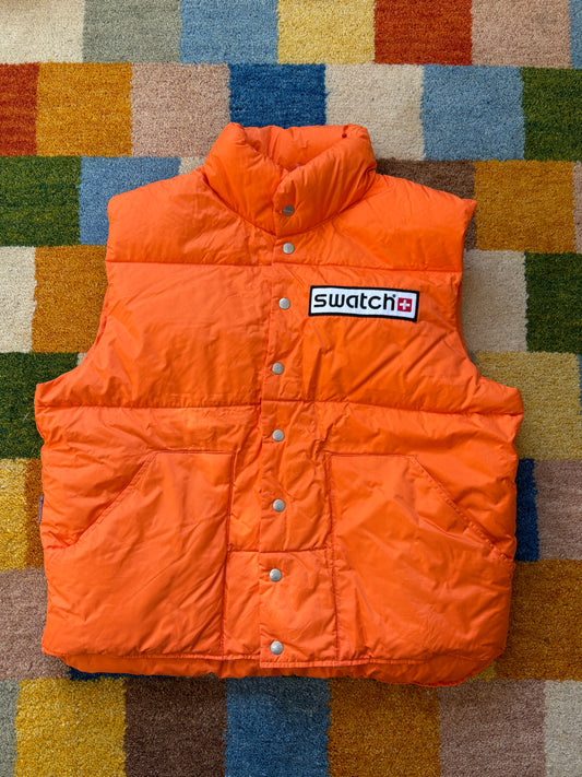 90s vintage swatch down vest
