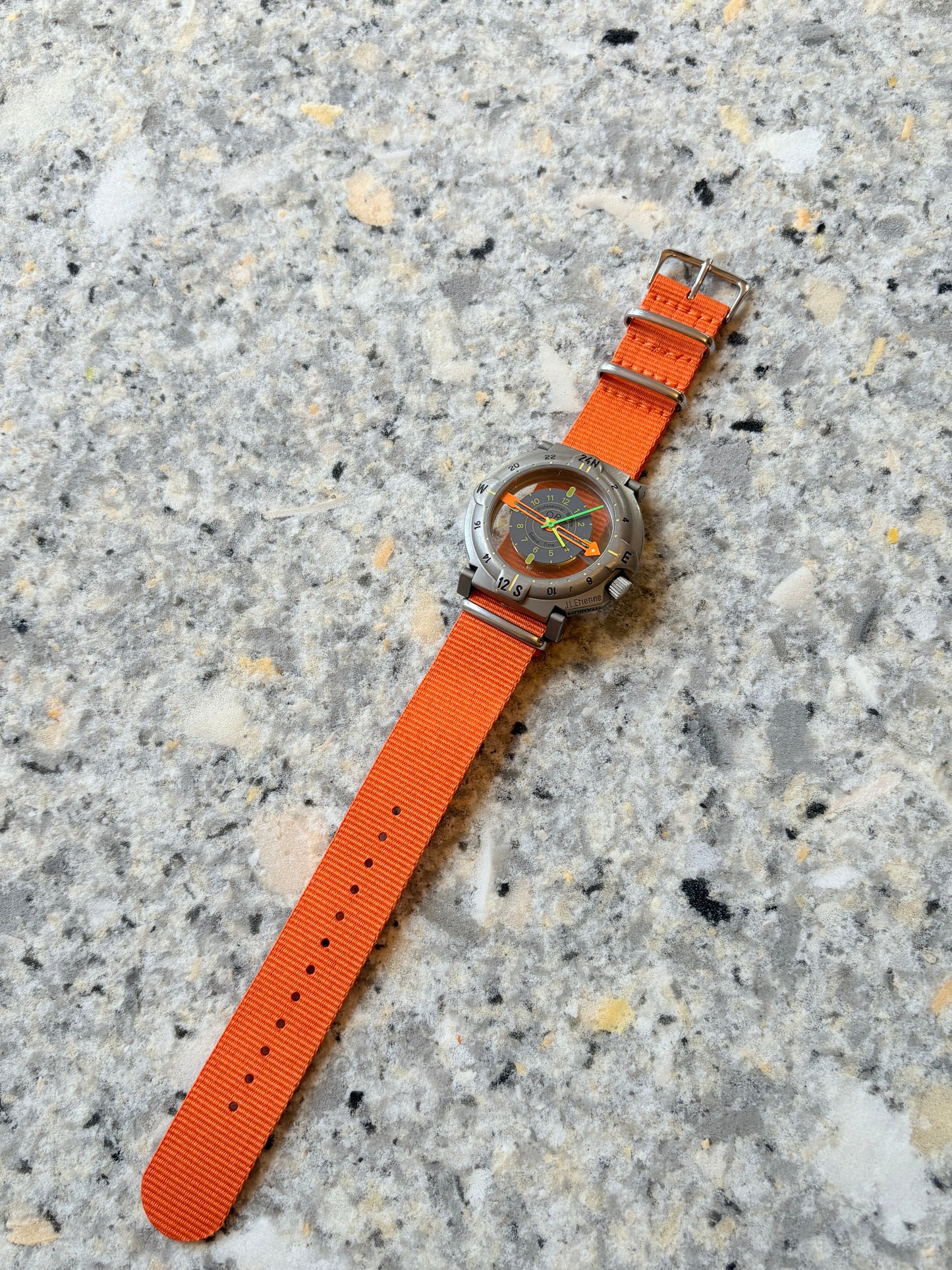 ultra special rare 1989s limited 1500 Yema Bipole Duopoly Trans-Antarctic Titanium Quartz Watch