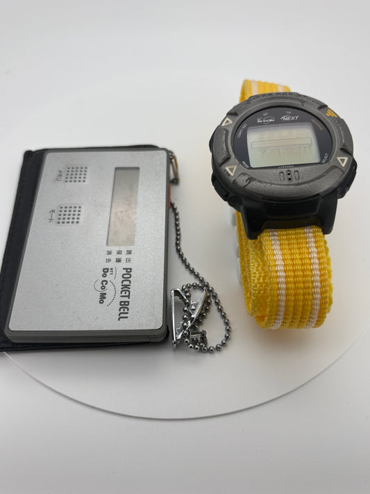 90s vintage NTT docomo Pager Watch & Pager Set