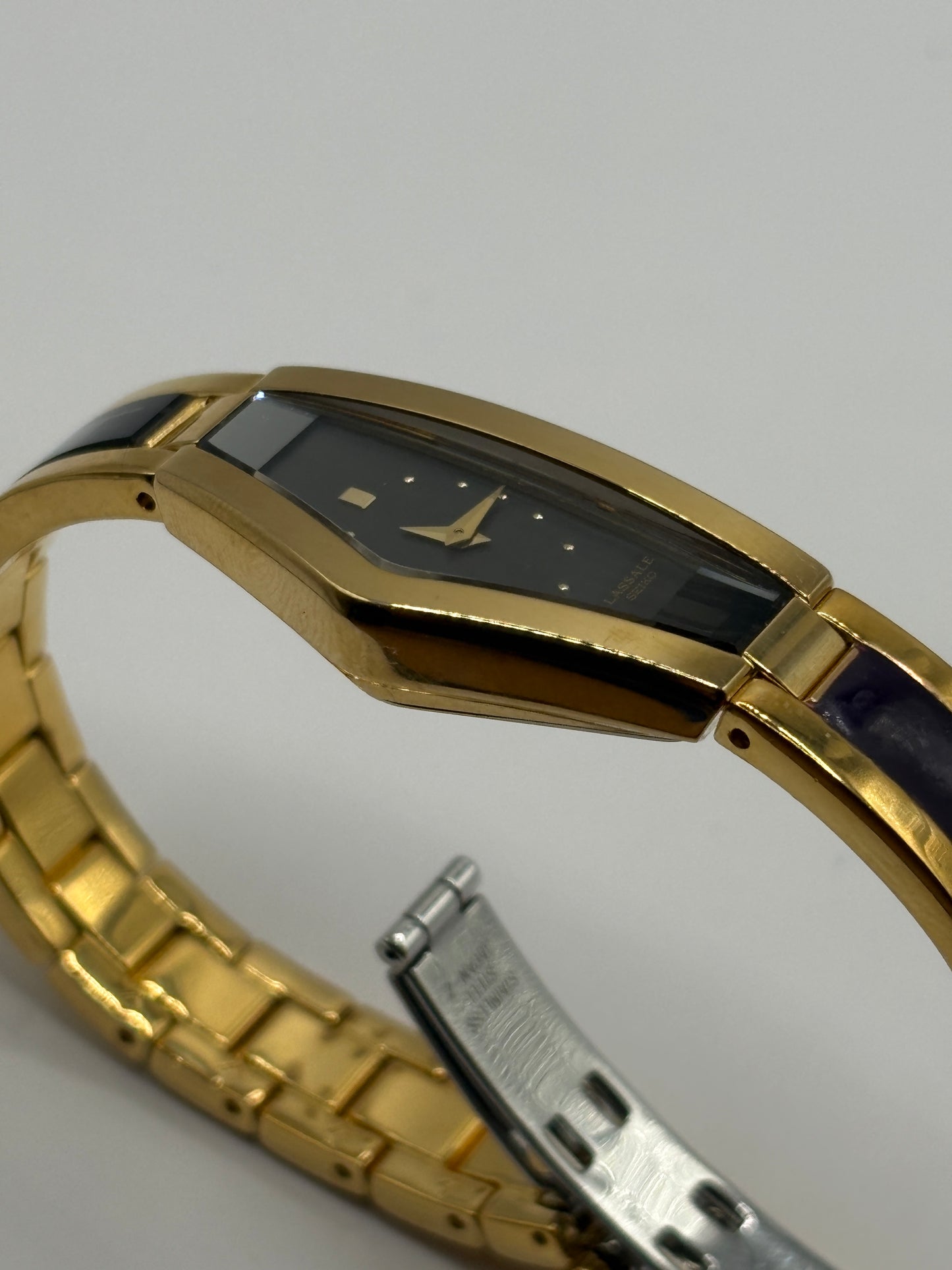 Super rare 80s vintage  SEIKO LASSALE Half Moon1E20-3B60