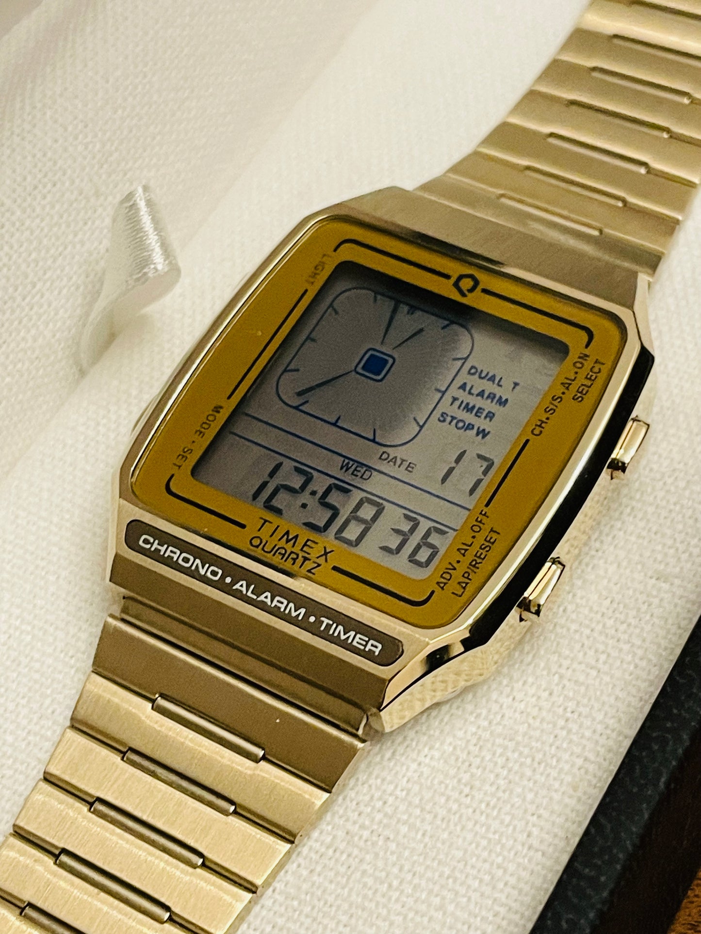 timex  very beautiful. digital analog. great design.
