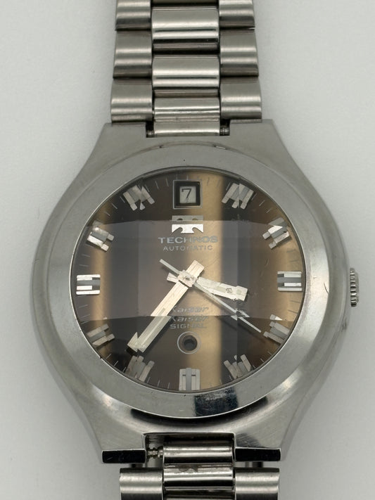 “1970s TECHNOS KAISER SIGNAL – Mechanical Flashing Indicator / Faceted Crystal / Automatic”
