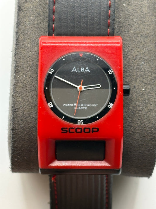 Super rare SEIKO ALBA SCOOP Watch Vintage 1987 V306-6190