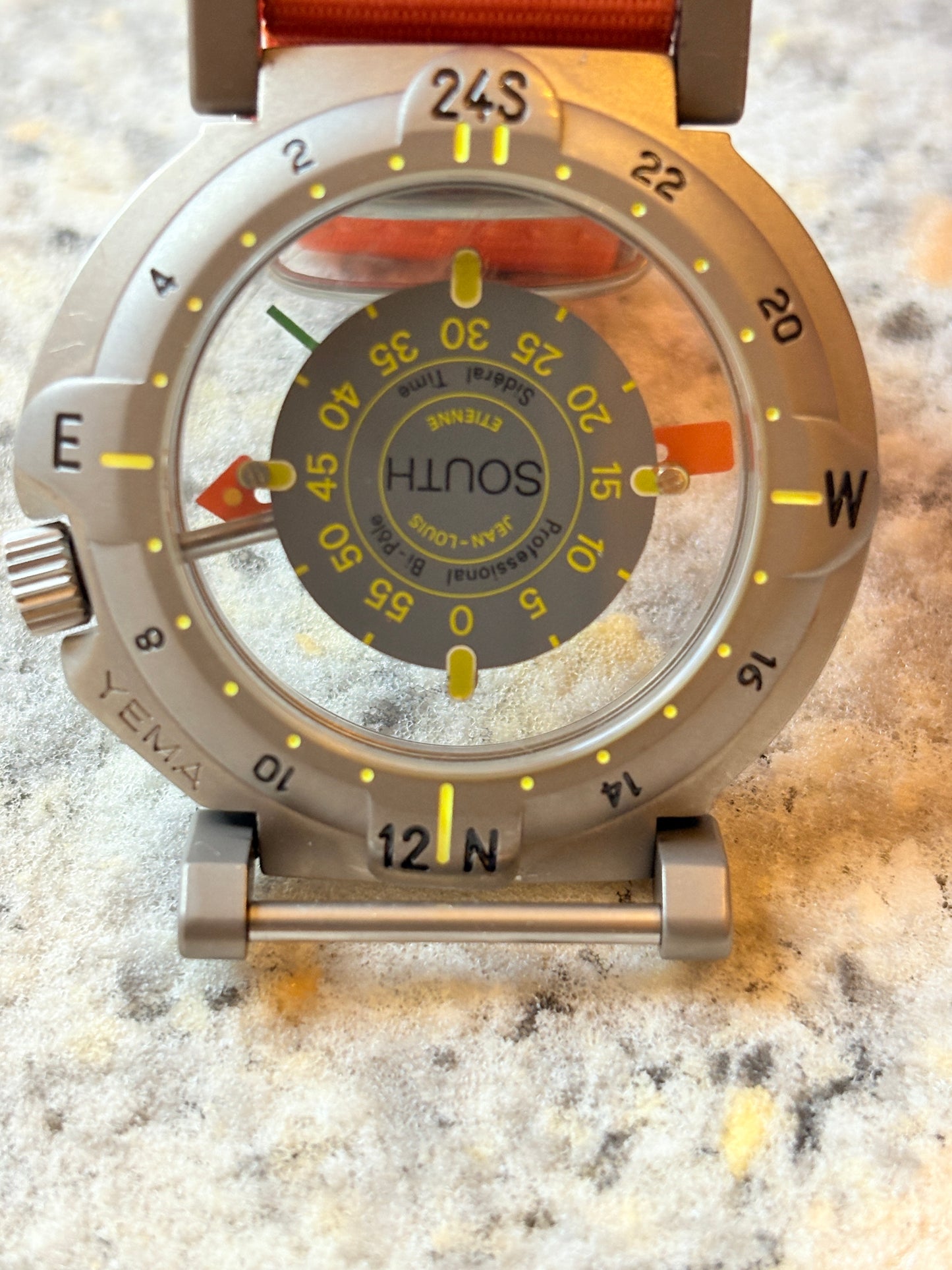 ultra special rare 1989s limited 1500 Yema Bipole Duopoly Trans-Antarctic Titanium Quartz Watch