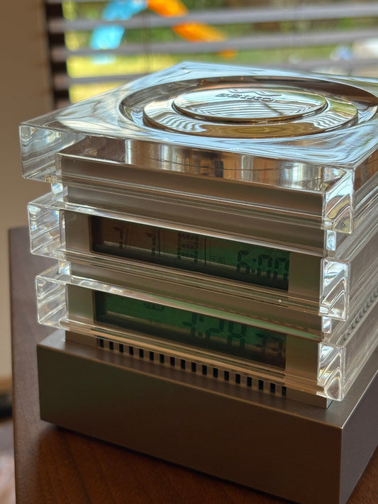 super rare 00s　 seiko skeleton voice clock