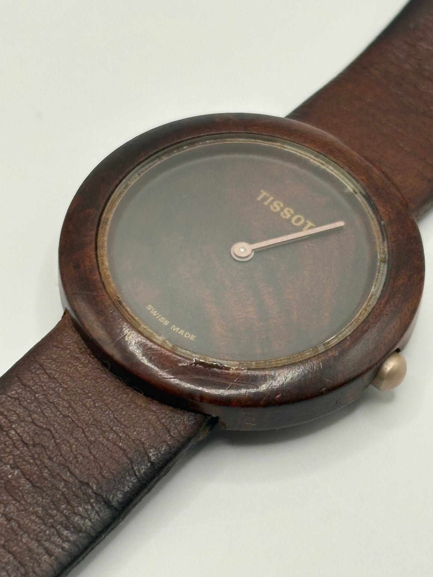 Super rare vintage　 tissot wood watch　