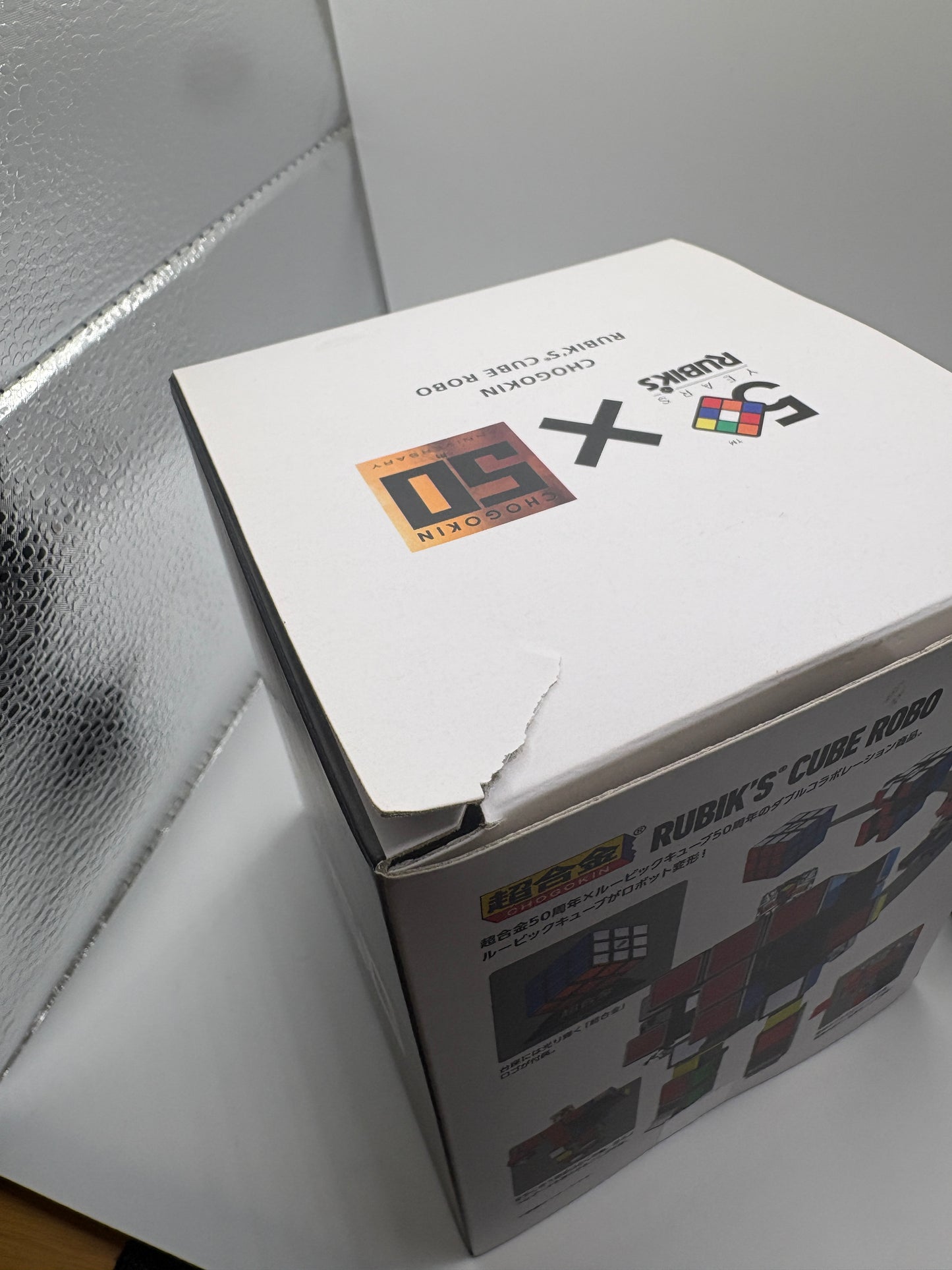 With box Ultra Rare Rubik's Cube x Bandai, Namco, Chogokin 40th Anniversary Limited Edition Robot