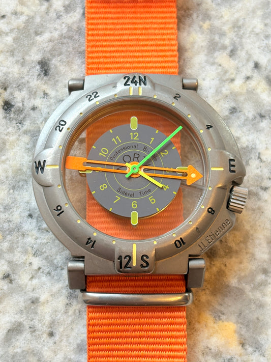 ultra special rare 1989s limited 1500 Yema Bipole Duopoly Trans-Antarctic Titanium Quartz Watch