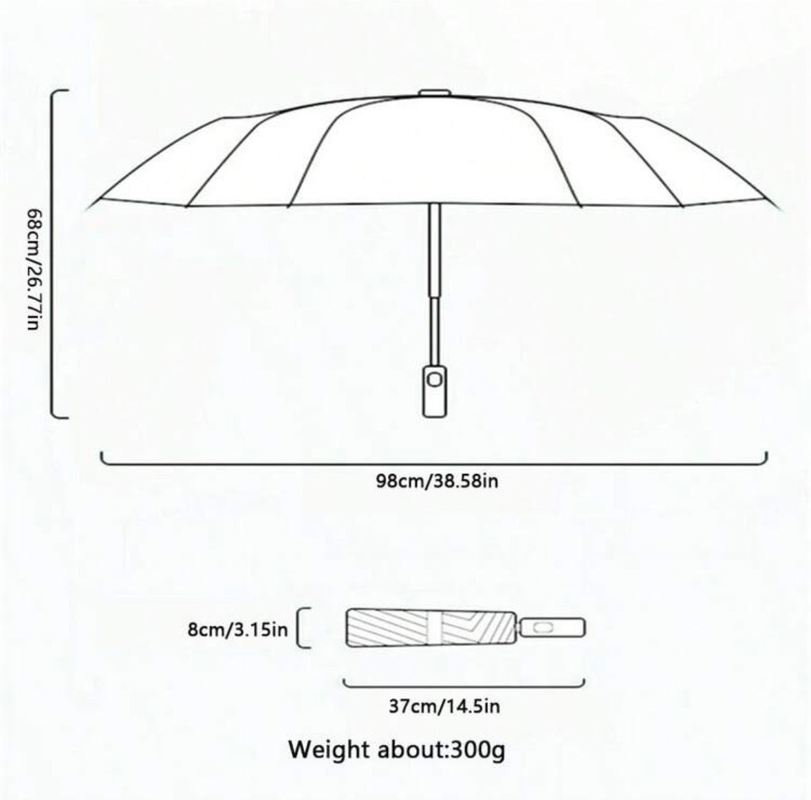 Ninja Sword Umbrella gold