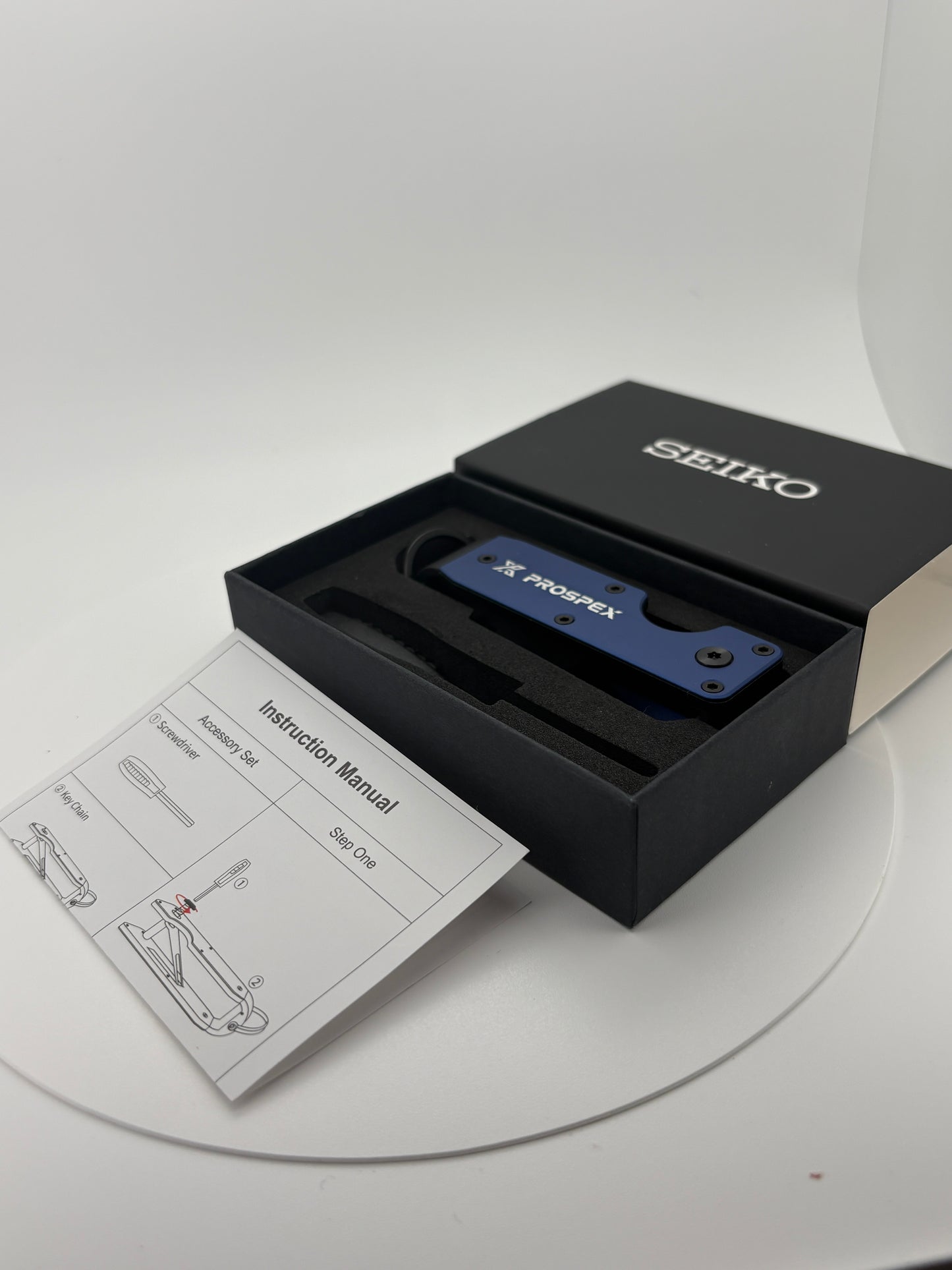Seiko Watch display, key organizer, 150th-anniversary book