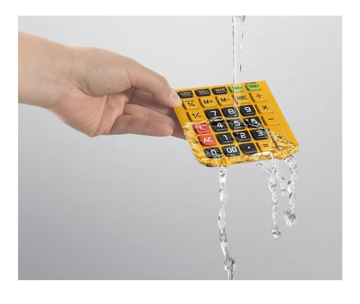 Casio Waterproof and Dustproof Calculator, Mini Just Type, 12 Digits, WM-320MT-N