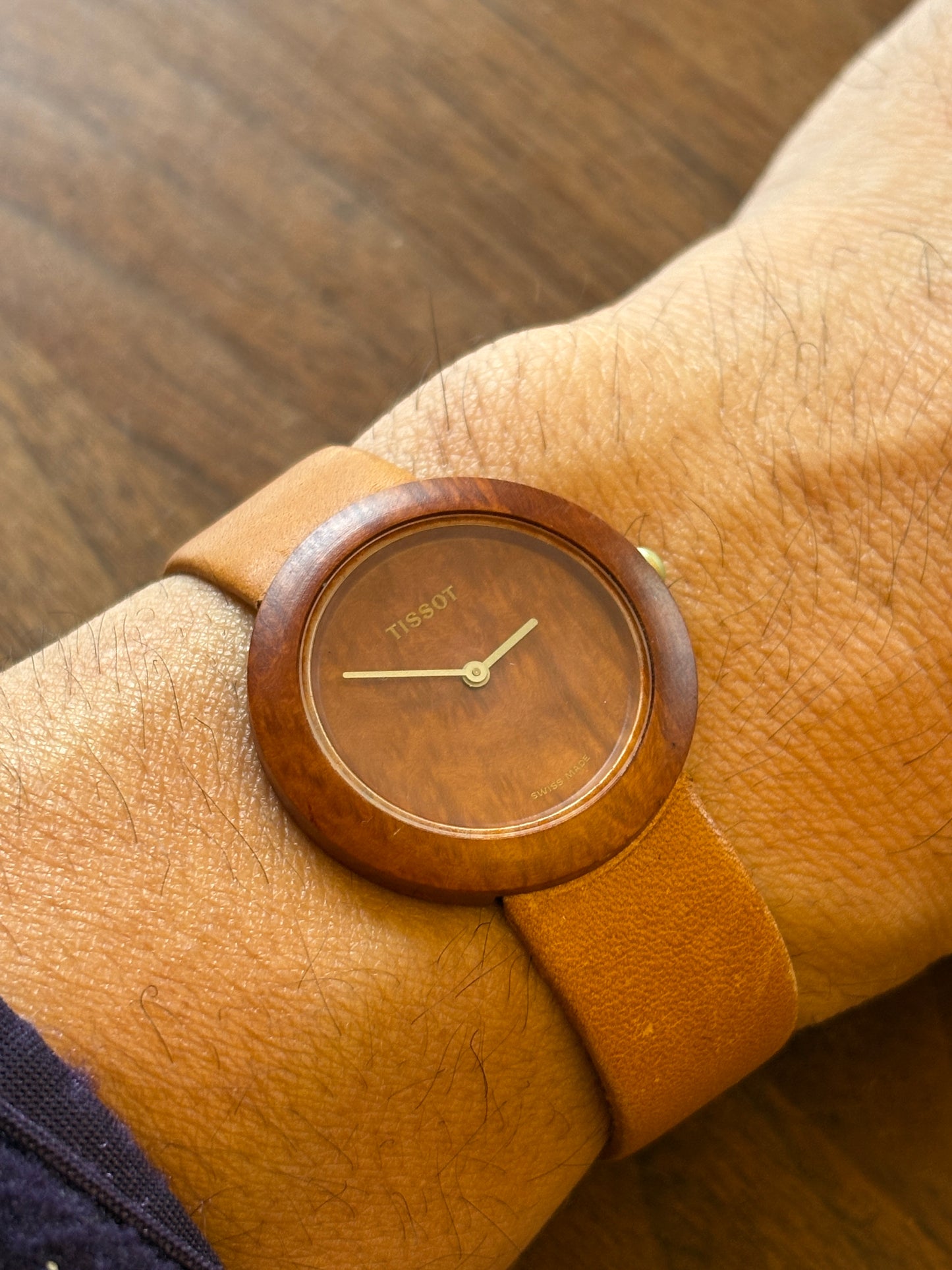 Vintage　super rare tissot wood watch