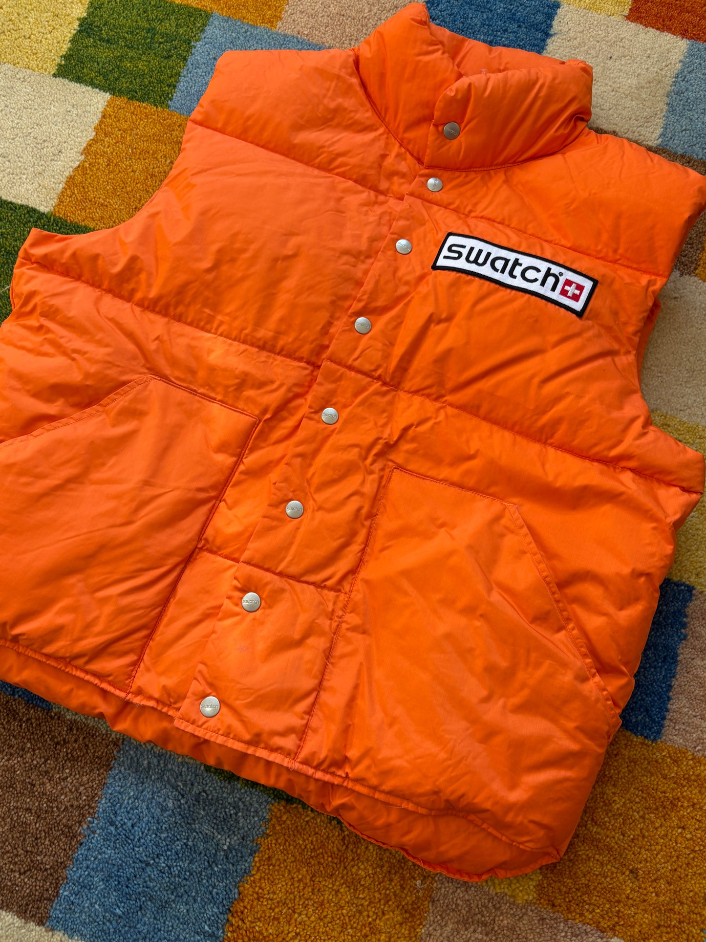 90s vintage swatch down vest