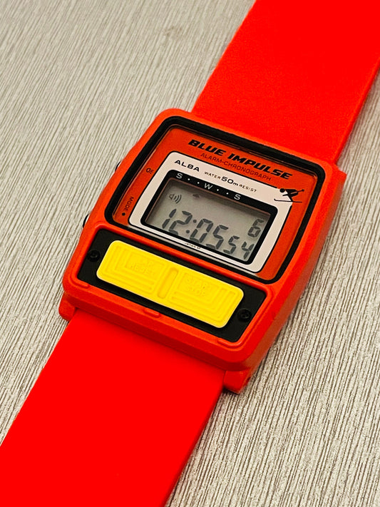 ultimate rare vintage seiko alba blue impulse y785-4000