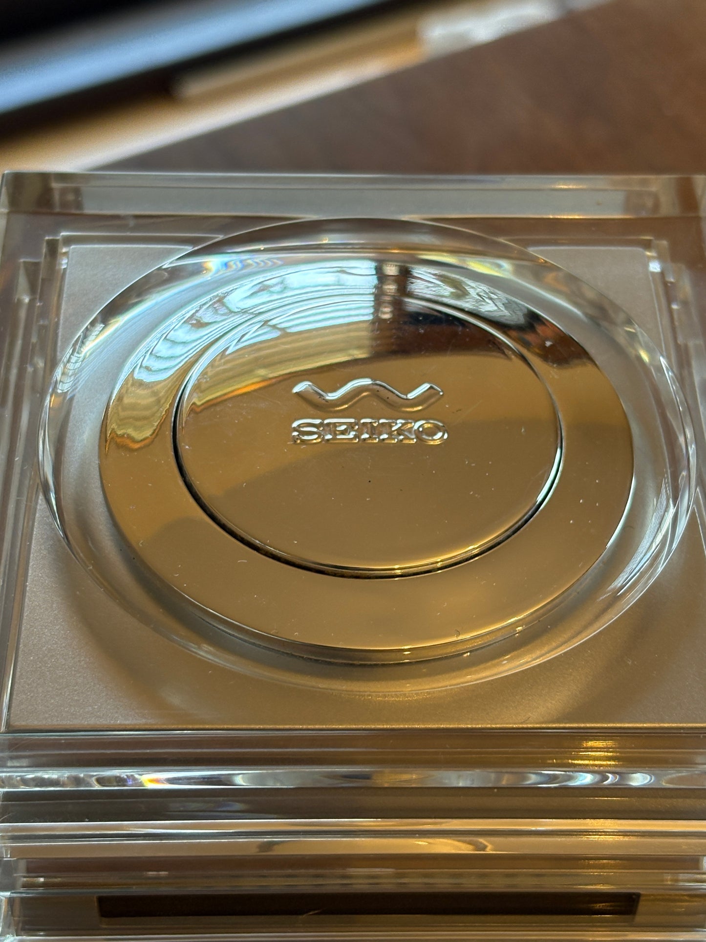 super rare 00s　 seiko skeleton voice clock