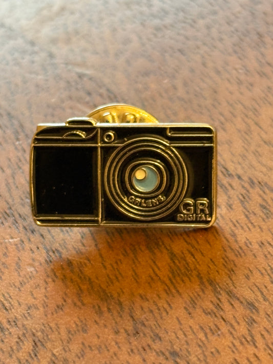 very rare ricoh GR pin badge